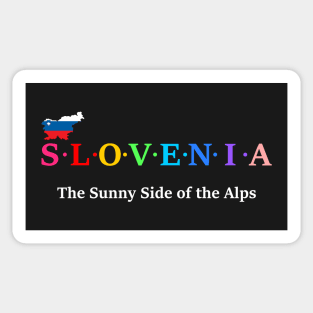 Slovenia, The Sunny Side of the Alps. (Flag Version) Sticker